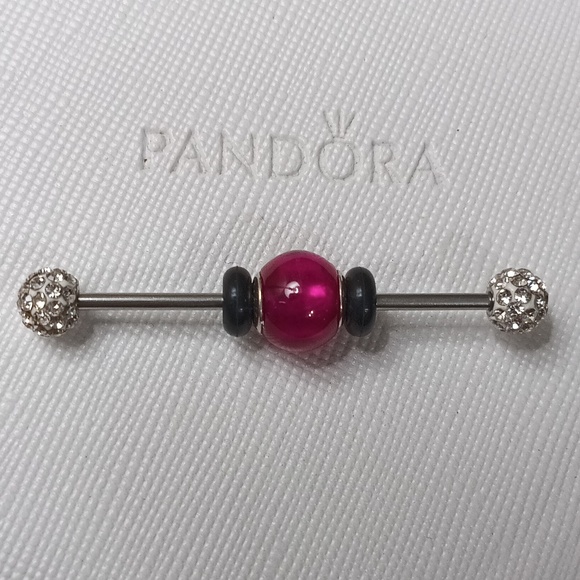 Pandora Essence Vintage Silver Synthetic Ruby Passion Charm/Pendant - Picture 1 of 4